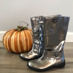 Nordstrom boots, Silver metallic